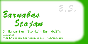 barnabas stojan business card